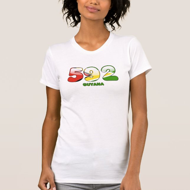 Camiseta Código de área 592 para Guyana (Anverso)