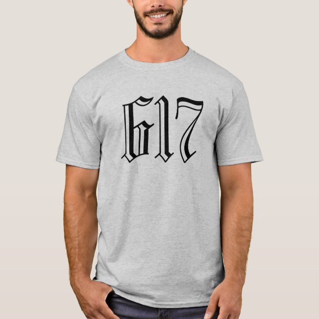 Camiseta Código de área 617 (Boston) (Anverso)