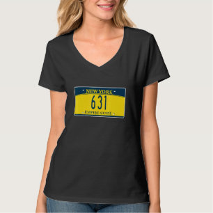 Camiseta Código de área 631 Long Island NY Nueva York Placa