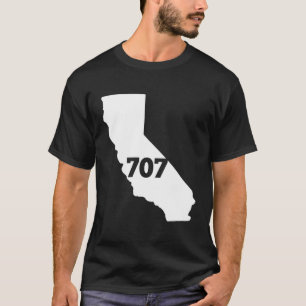 Camiseta Código de área 707 de California
