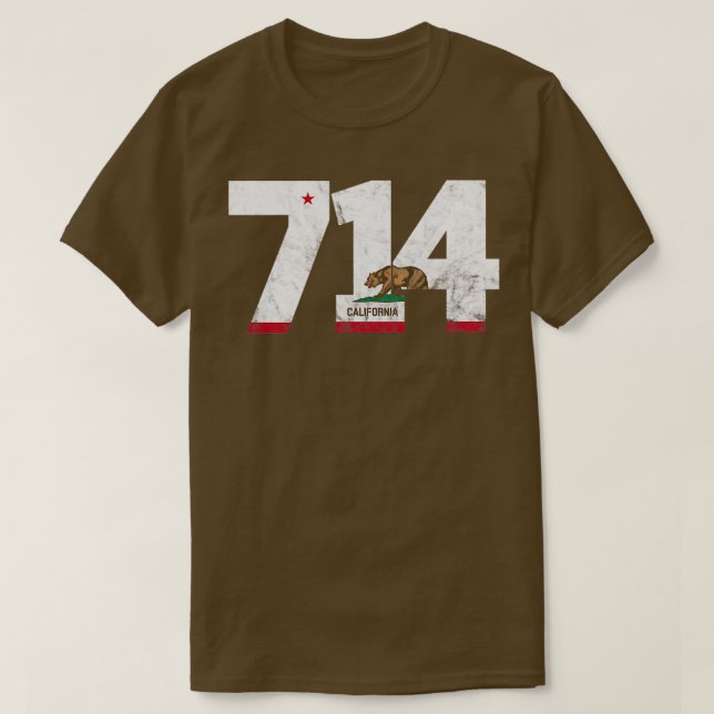 Camiseta Código de área 714 Anaheim California TShirt (Diseño del anverso)