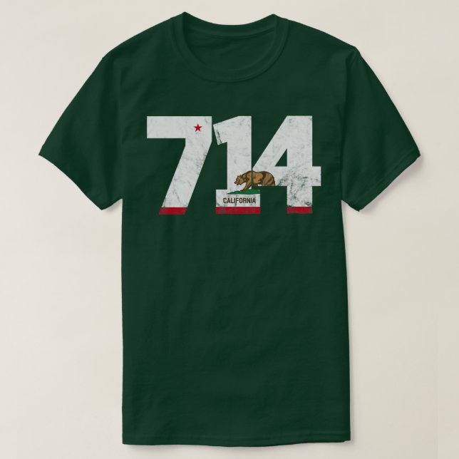 Camiseta Código de área 714 Anaheim California TShirt 5 (Diseño del anverso)