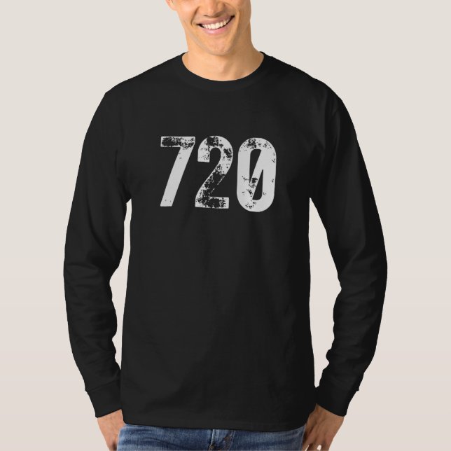 Camiseta Código de área 720 Denver CO Teléfono móvil Código (Anverso)