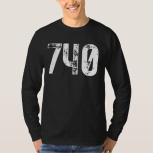 Camiseta Código de área 740 Código de área de teléfono móvi