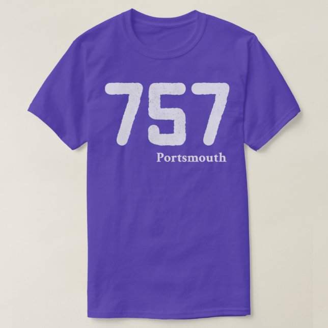 Camiseta Código de área 757 Portsmouth Virginia (Diseño del anverso)