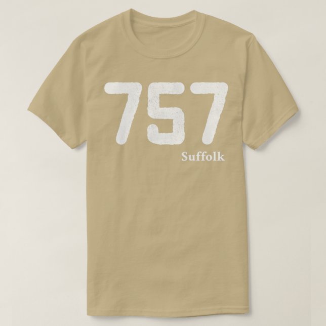Camiseta Código de área 757 Suffolk Virginia (Diseño del anverso)