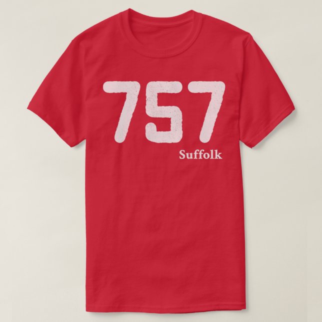 Camiseta Código de área 757 Suffolk Virginia1 (Diseño del anverso)
