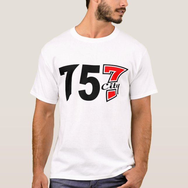 Camiseta Código de área 757city (Anverso)