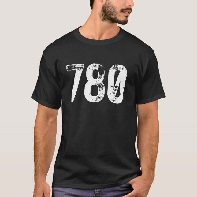 Camiseta Código de área 780 Edmonton AB Teléfono móvil Área (Anverso)