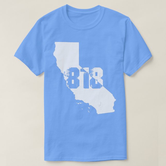 Camiseta Código de área 818 de Los Ángeles California (Diseño del anverso)
