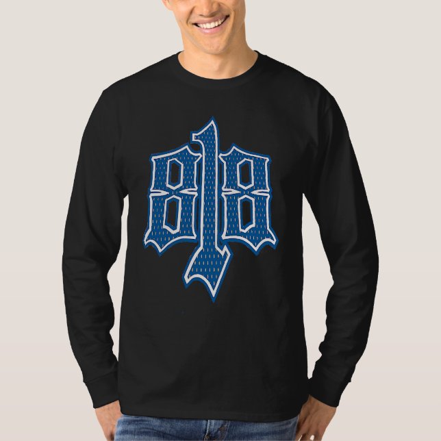 Camiseta Código de área 818 Ve azul Los Ángeles (Anverso)