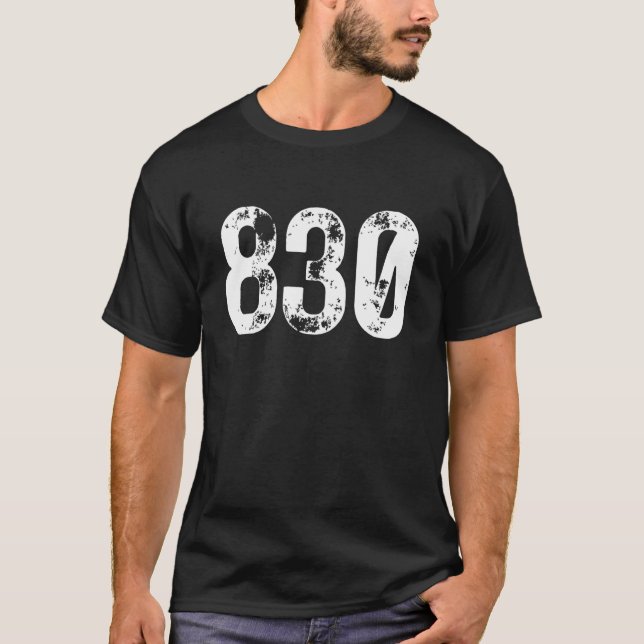 Camiseta Código de área 830 Nuevo Braunfels TX Código de ár (Anverso)