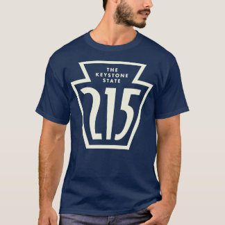 Camiseta Código de área clave Pennsylvania 215 Tan