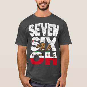 Camiseta Código de área de Bandera de la República de Calif