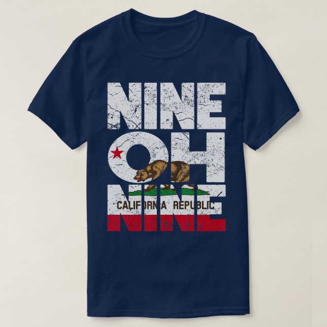 Camiseta Código de área de bandera de la República de Calif (Diseño del anverso)