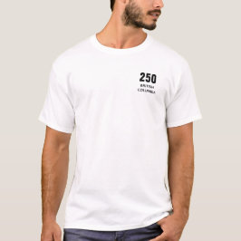 CAMISETA CÓDIGO DE ÁREA DE COLUMBIA BRITÁNICA DE 250