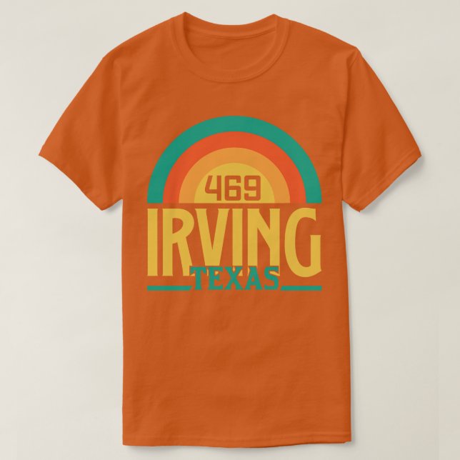 Camiseta Código de área de Irving Texas 1 (Diseño del anverso)
