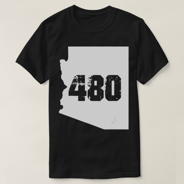 Camiseta Código de área de Mesa Arizona 480 (Diseño del anverso)