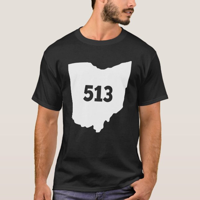 Camiseta Código de área de Ohio 513 (Anverso)