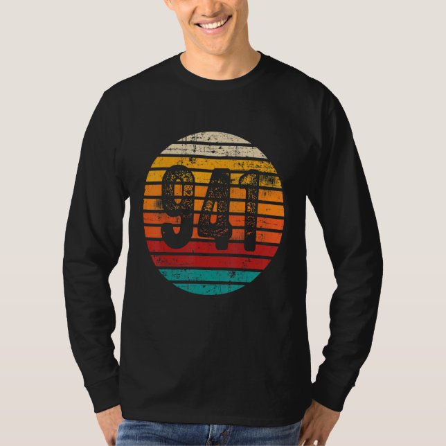 Camiseta Código de área de Sunset 941 de época alterada (Anverso)