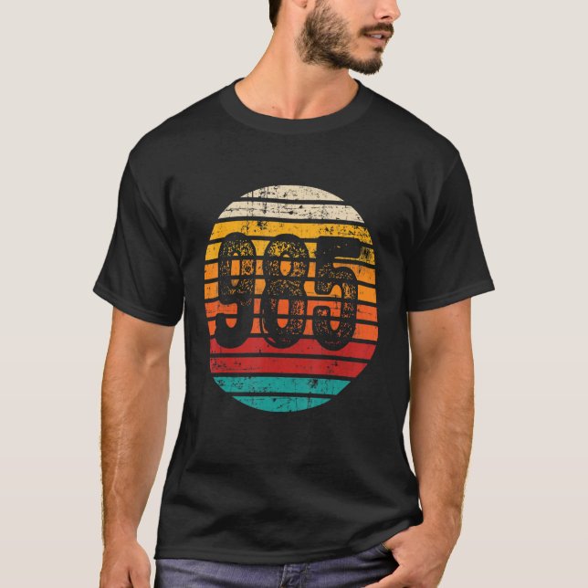 Camiseta Código de área de Sunset 985 de época alterada (Anverso)