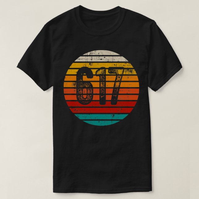 Camiseta Código de área del conjunto de sol de época 617 co (Diseño del anverso)