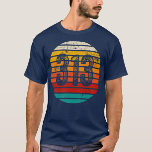Camiseta Código de área Vintage 313 con problemas