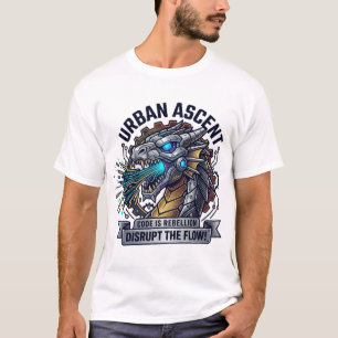 Camiseta Código de Ascenso Urbano Es Rebelión Dragón Cibern