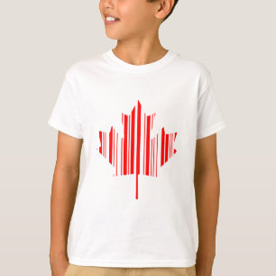 Camiseta CÓDIGO DE BARRA DE HOJAS MAPAS Modelo de código de