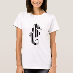 Camiseta CÓDIGO DE BARRAS CABALLITO DE MAR Diseño de patrón