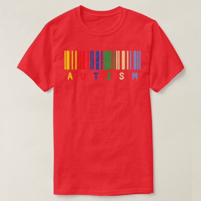 Camiseta Código de barras de autismo (Diseño del anverso)