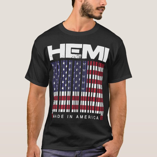 Camiseta Código de barras de Hemi hecho en el coche para (Anverso)
