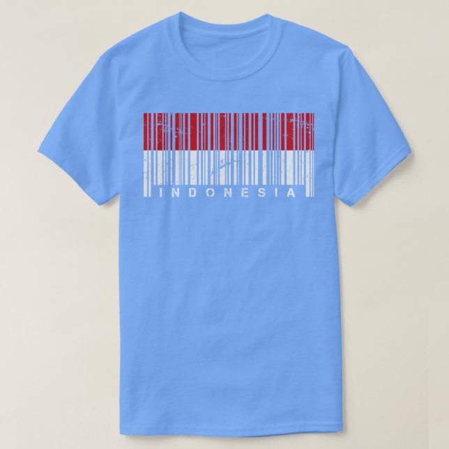 Camiseta Código de barras de Indonesia (Diseño del anverso)