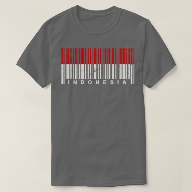 Camiseta Código de barras de Indonesia (Diseño del anverso)