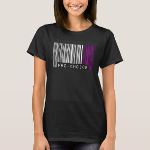 Camiseta Código de barras de la Bandera del Orgullo Asexual
