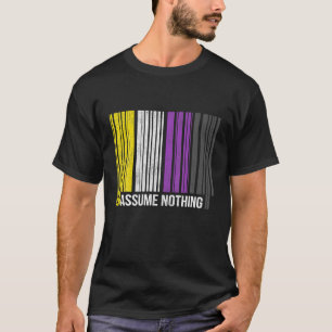 Camiseta Código de barras de la marca del orgullo no binari
