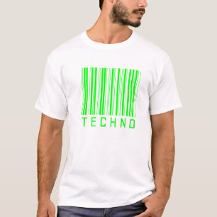 Camiseta código de barras de la música del techno