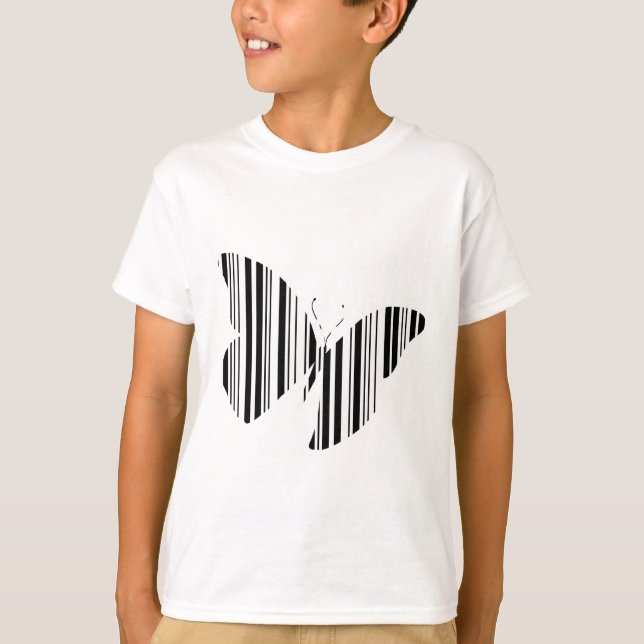 Camiseta CÓDIGO DE BARRAS DE MARIPOSA Diseño de patrón de m (Anverso)