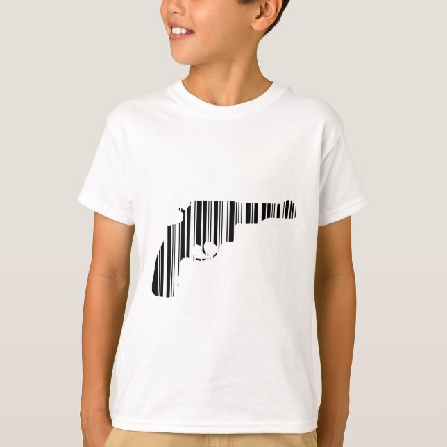 Camiseta Código de barras de pistola Diseño de patrón de có (Anverso)