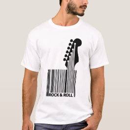 Camiseta Código de barras de Rock n Roll Clásico