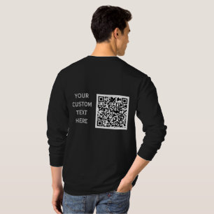 Camiseta Código de barras de texto personalizado de negocio