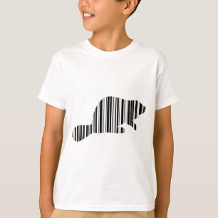 Camiseta CÓDIGO DE BARRAS DEL CASTOR Diseño de patrón de có