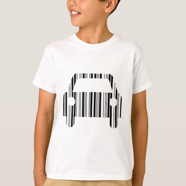 Camiseta CÓDIGO DE BARRAS DEL COCHE Diseño de patrón de cód (Anverso)