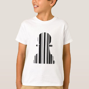 Camiseta Código de barras del peón Diseño de patrón de piez