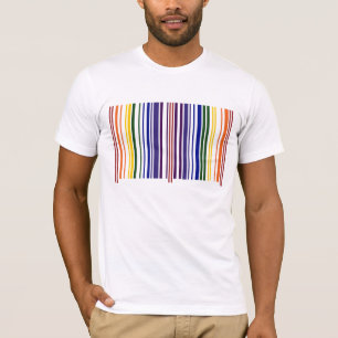 Camiseta Código de barras doble del arco iris