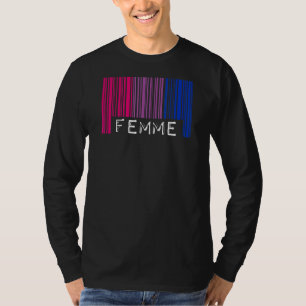 Camiseta Código de barras femenino Bisexual Bandera de Orgu