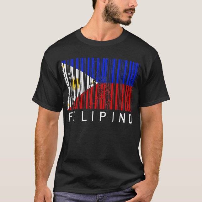 Camiseta Código de barras filipino de la bandera (Anverso)