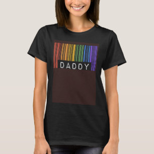 Camiseta Código de barras gay papi moda bandera del orgullo