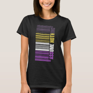 Camiseta Código de barras no género LGBTQ Queer género flui