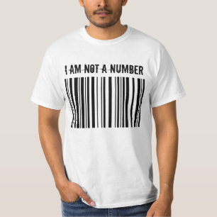 CAMISETA CÓDIGO DE BARRAS, NO SOY UN NÚMERO